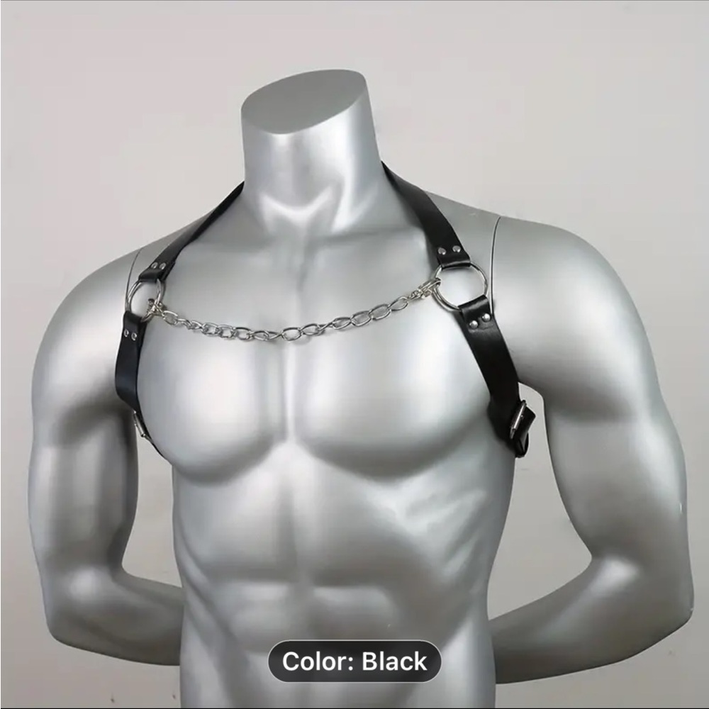 NEW Trendy Men's Faux PU Leather Harness Straps